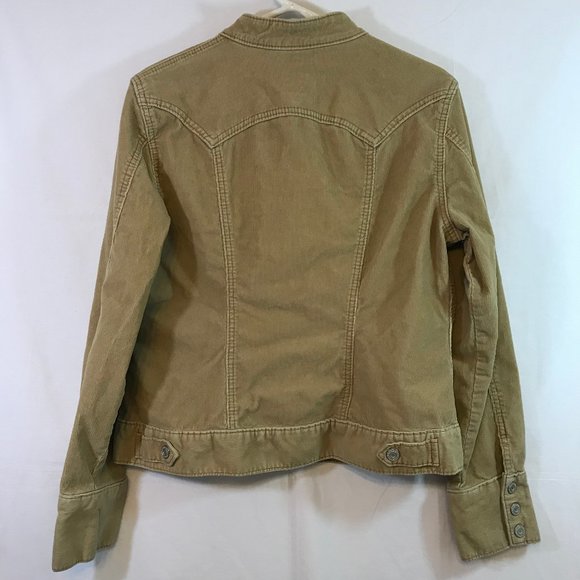 GAP Cropped Stretch Corduroy Jacket Snap Front - Picture 8 of 8